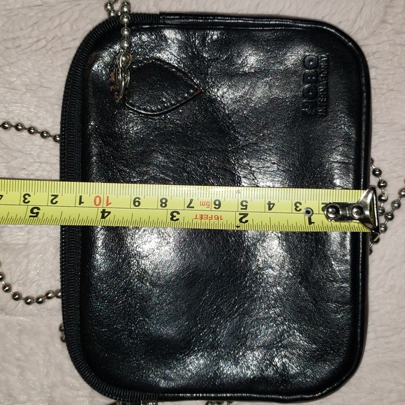 HOBO BRAND- Black Leather Small Crossbody with Chain Strap - Picture 7 of 7